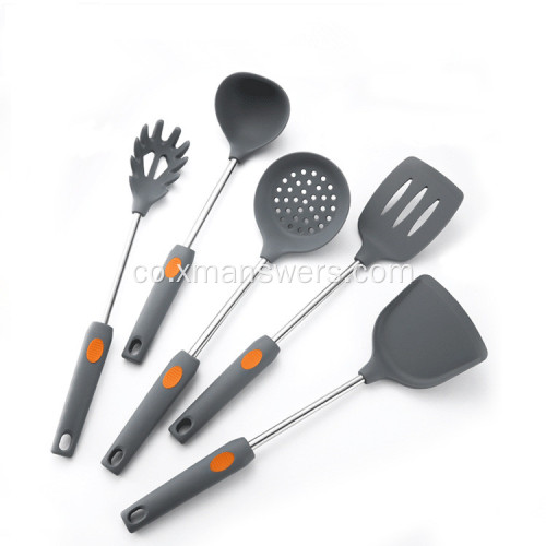 Set di spatule in silicone da cucina resistente à u calore BPA